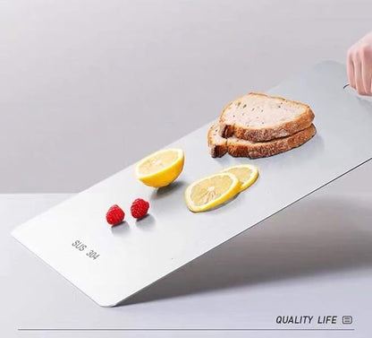 Order-Oasis™ Stainless Steel Double-Sided Cutting & Dough Kneading Board