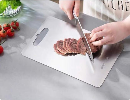 Order-Oasis™ Stainless Steel Double-Sided Cutting & Dough Kneading Board