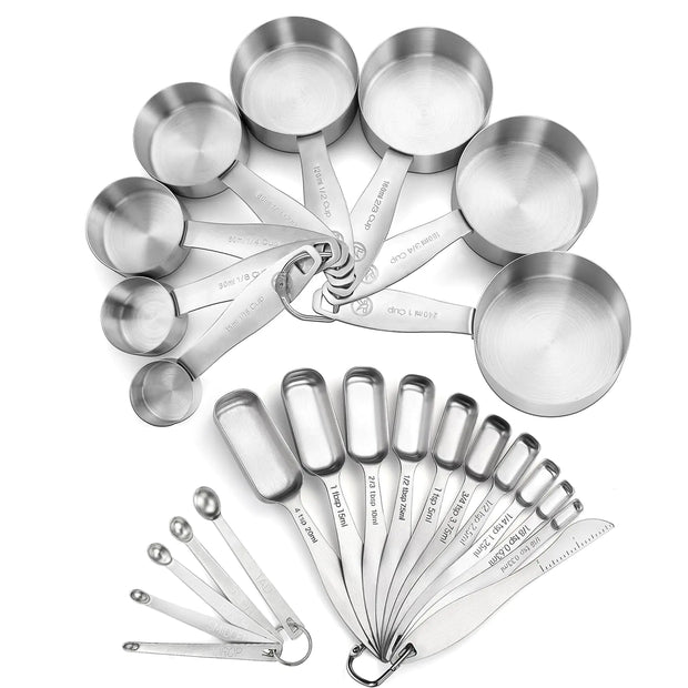 Order-Oasis ™ 24-Piece Stainless Steel Measuring Set