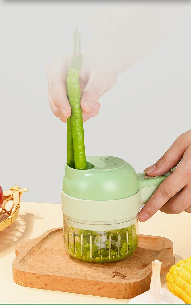 Order-Oasis ™ 4-in-1 Mini Electric Veggie Cutter