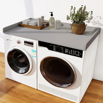 Order-Oasis ™ Wood Laundry Shelf for Washer/Dryer – Edge Rails & Non-Slip Pads
