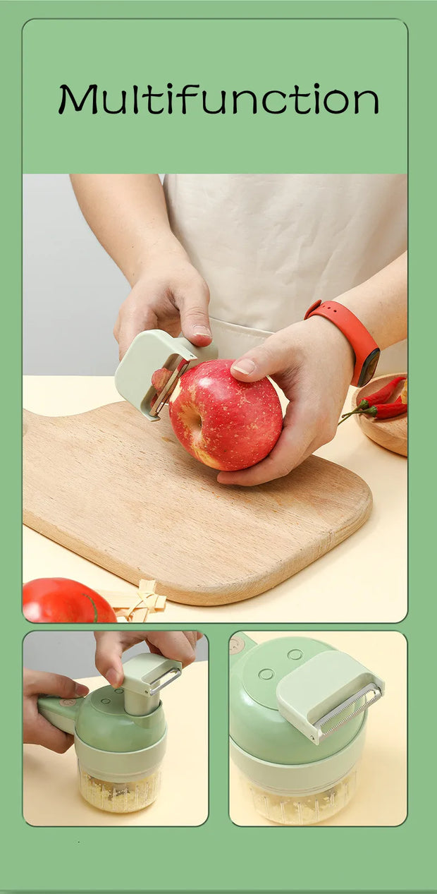 Order-Oasis ™ 4-in-1 Mini Electric Veggie Cutter