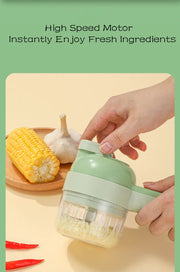 Order-Oasis ™ 4-in-1 Mini Electric Veggie Cutter