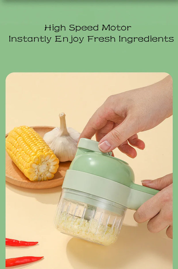 Order-Oasis ™ 4-in-1 Mini Electric Veggie Cutter