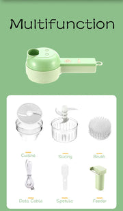 Order-Oasis ™ 4-in-1 Mini Electric Veggie Cutter