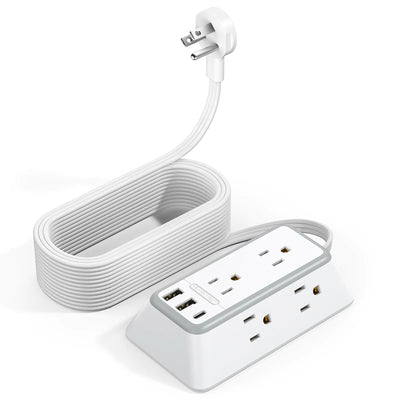 Order-Oasis ™ 25ft Flat Plug Power Strip