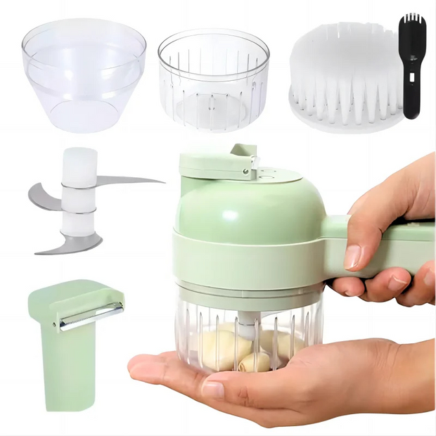 Order-Oasis ™ 4-in-1 Mini Electric Veggie Cutter