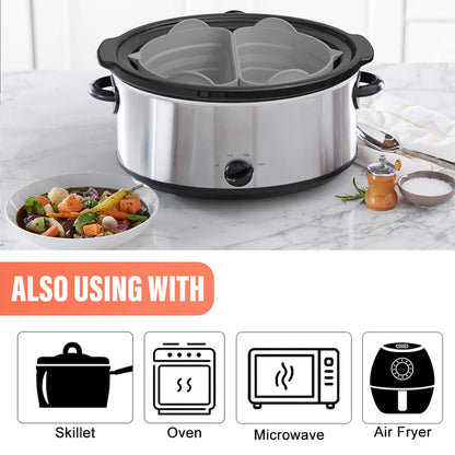 Order-Oasis™ Reusable Heat-Resistant Silicone Slow Cooker Liners